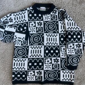 VINTAGE 1980s CSL Graphic Sweater